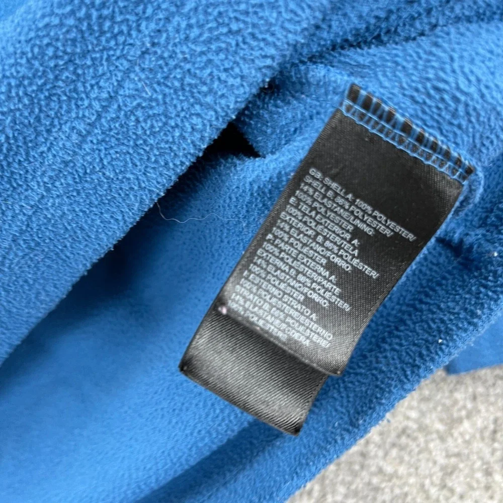 North‎ Face Sweate Men Large Blue Pullover Half  Zip Fleece Jacket Layer Hiking